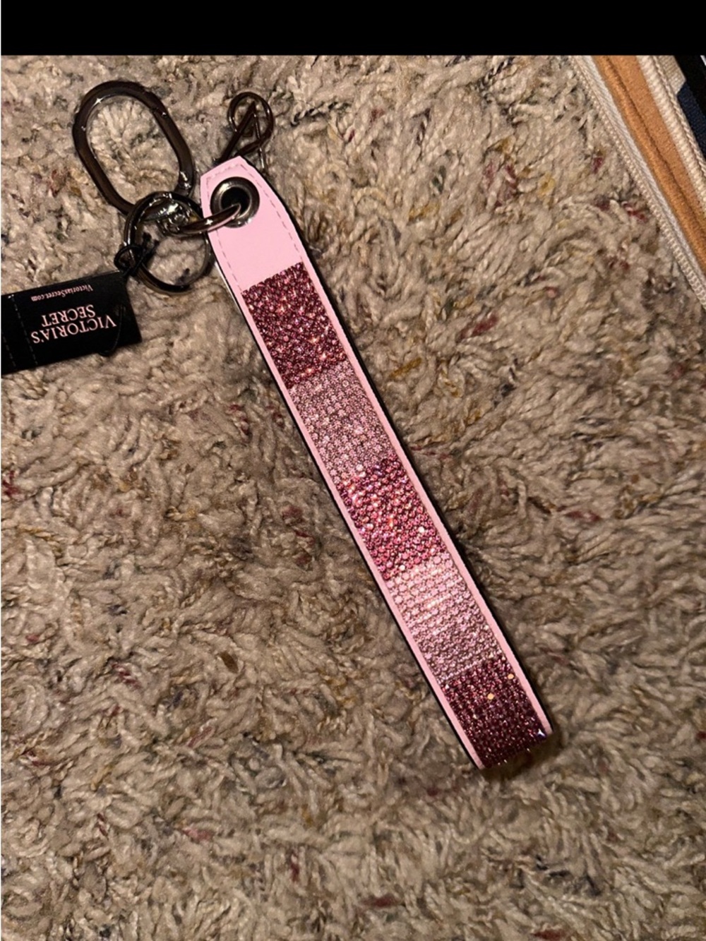Victoria's Secret Pink Crystal Wristlet Keychain
